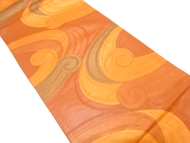 唐草模様織り出し　袋帯